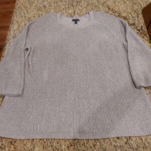 Eileen Fisher Light Gray Crew Neck Sweater